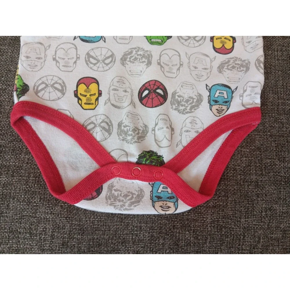 Marvel Shirt 12 Months Boys Super Hero Boy baby Short sleeve white Red